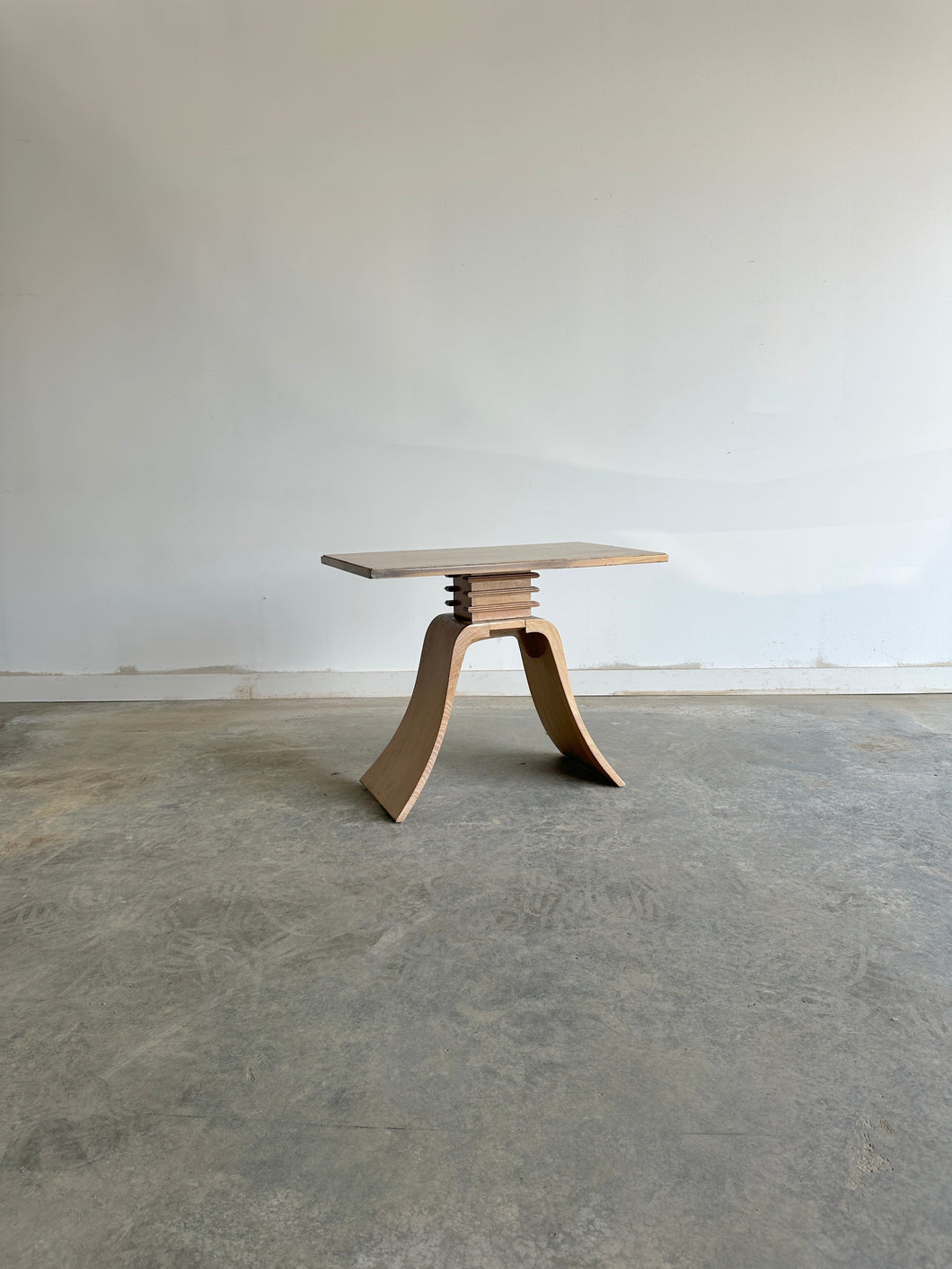 Oak art deco Bell end table by Paul Frankl